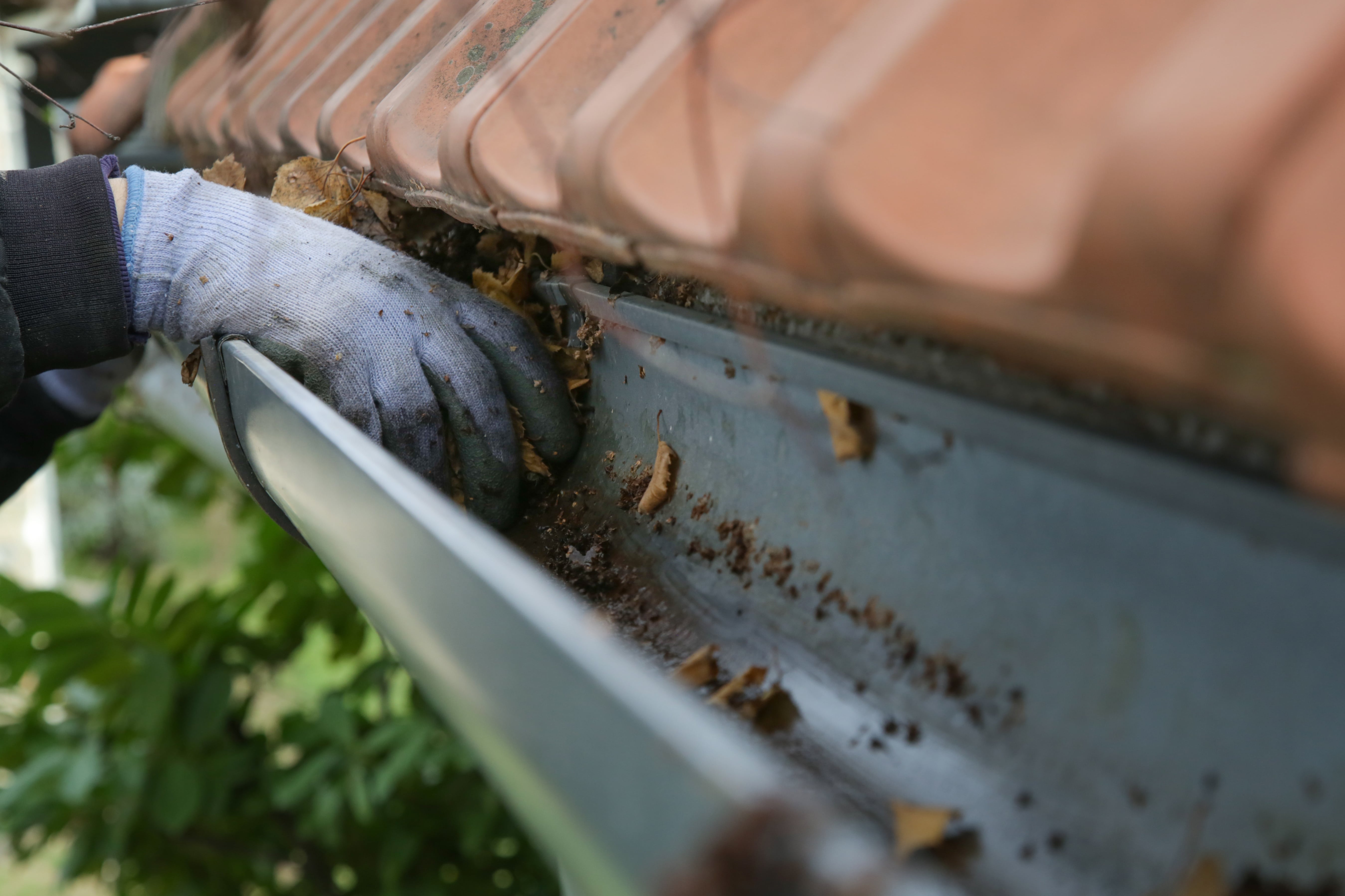 clogged gutter in winter clogged gutter in winter